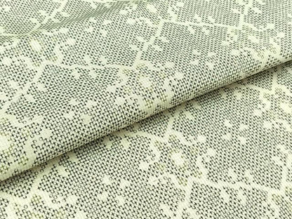 平和屋着物▽上質な紬　単衣　花菱文　正絹　逸品　AABB3889jh