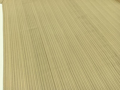 平和屋着物▽上質な紬　単衣　縞　正絹　逸品　AABB3892jh