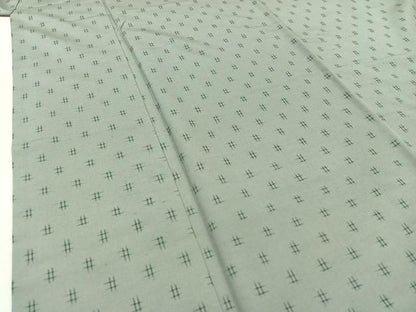 平和屋着物▽上質な紬 単衣 絣文様 正絹 逸品 AABB3899jh