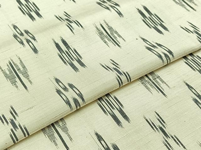 平和屋着物▽上質な紬 単衣 琉球絣文様 正絹 逸品 AABB3900jh