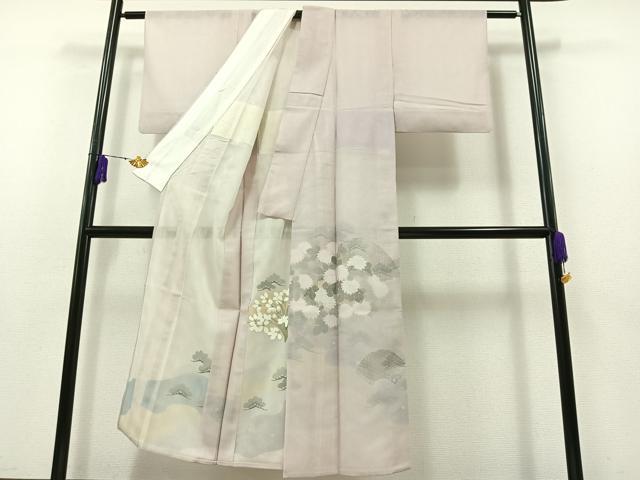 平和屋着物▽豪華色留袖 無双 紗袷 紗×紗 地紙花文 金銀彩 正絹 逸品 AABB3901jh