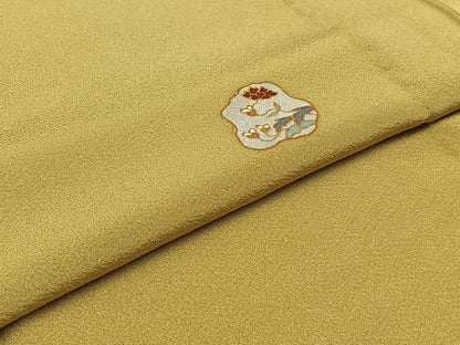 平和屋着物▽上質な小紋 単衣 草花文 正絹 逸品 AABB3902jh