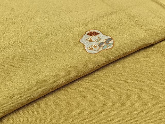 平和屋着物▽上質な小紋 単衣 草花文 正絹 逸品 AABB3902jh