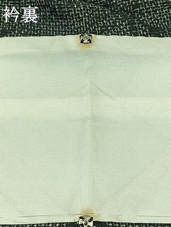 平和屋着物▽上質な紬　単衣　花づくし文　黒地　正絹　逸品　AABB3903jh