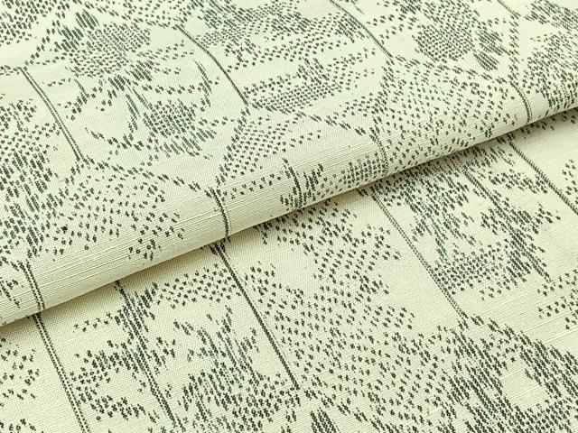 平和屋着物▽上質な紬 単衣 亀甲花文 正絹 逸品 AABB3904jh