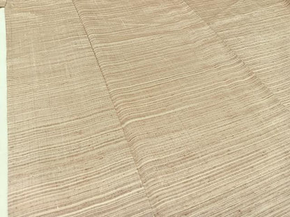 平和屋着物▽上質な紬 単衣 横段文 正絹 逸品 AABB3911jh