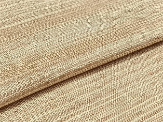 平和屋着物▽上質な紬 単衣 横段文 正絹 逸品 AABB3911jh