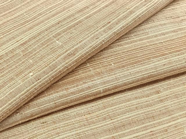 平和屋着物▽上質な紬 単衣 横段文 正絹 逸品 AABB3911jh