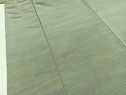 平和屋着物▽上質な紬　単衣　霞文　正絹　逸品　AABB3912jh