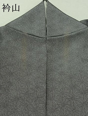平和屋着物▽江戸小紋 単衣 麻の葉文様 正絹 逸品 AABB3919jh