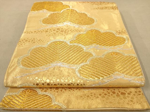 平和屋着物◎六通柄袋帯　枝松文　金銀糸　正絹　逸品　AABB3985dt