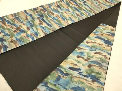 平和屋着物◎六通柄袋帯　霞文　正絹　逸品　AABB3998dt