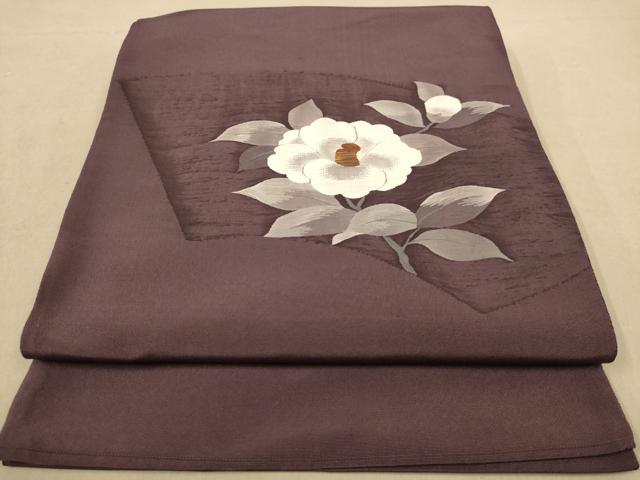 平和屋着物◎太鼓柄袋帯　草花文　正絹　逸品　AABB4000dt
