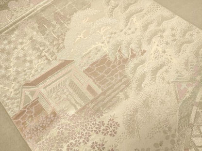 平和屋着物◎六通柄袋帯　大原の里　二重箔錦　正絹　逸品　AABB4020dt