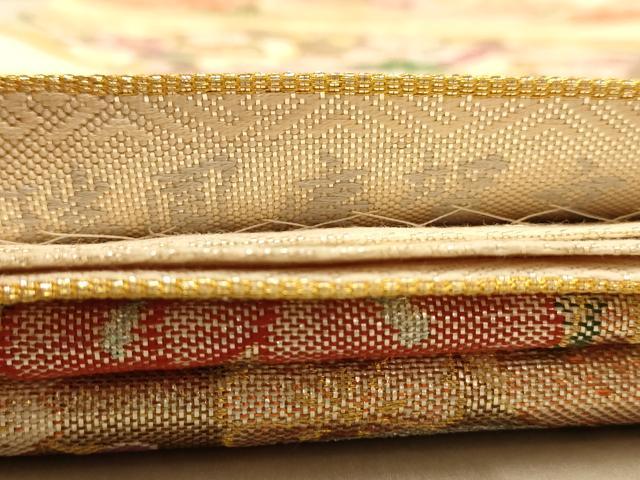 平和屋着物◎佐賀錦　六通柄袋帯　瑞鳳慶賀文　金銀糸　正絹　逸品　AABB4022dt