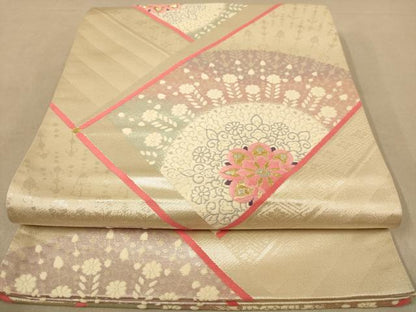 平和屋着物◎六通柄袋帯　唐織　正倉院花文　金銀糸　正絹　逸品　AABB4040dt