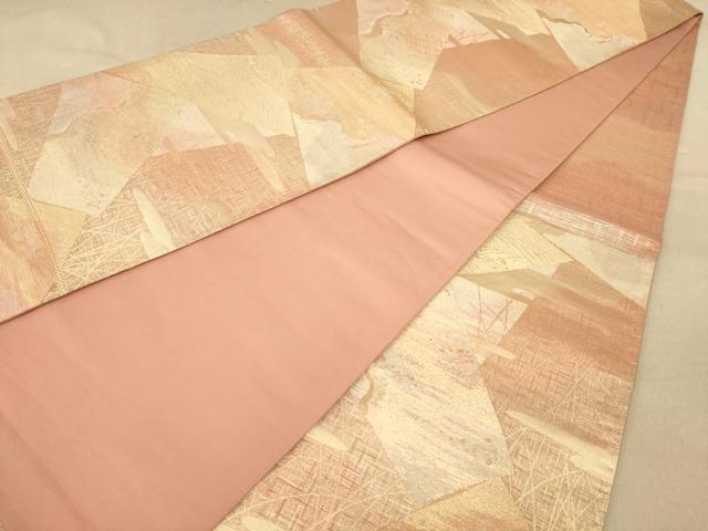 平和屋着物◎六通柄袋帯　流水文　天平綾織　金糸　正絹　逸品　AABB4043dt