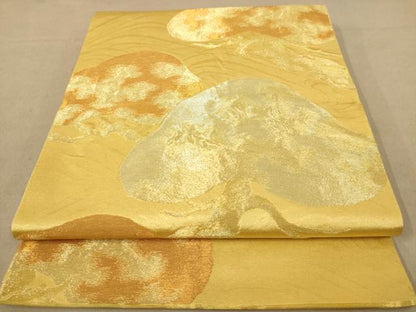 平和屋着物◎六通柄袋帯　枝松文　金糸　正絹　逸品　AABB4049dt