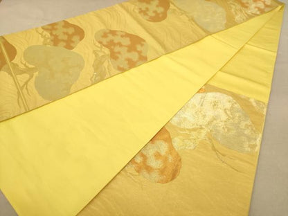 平和屋着物◎六通柄袋帯　枝松文　金糸　正絹　逸品　AABB4049dt