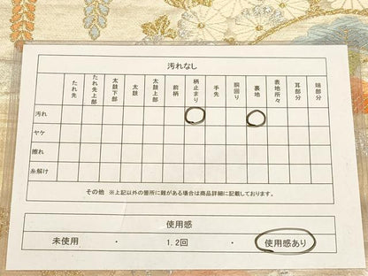 平和屋着物◎六通柄袋帯 唐織 草花文 金銀糸 正絹 逸品 AABB4077dt