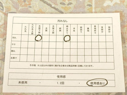 平和屋着物◎佐賀錦　六通柄袋帯　更紗花文　金銀糸　正絹　逸品　AABB4131dt