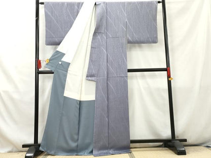 平和屋着物●上質な色無地　お召地　紅掛空色　正絹　逸品　未使用　AABB4230cs