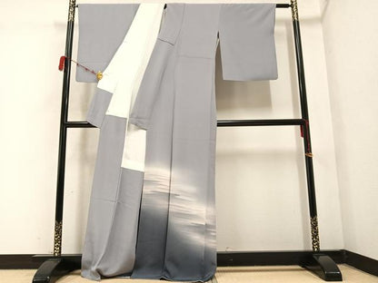 平和屋着物●染色作家　高橋一海　訪問着　霞文　暈し染め　正絹　逸品　AABB4324ph