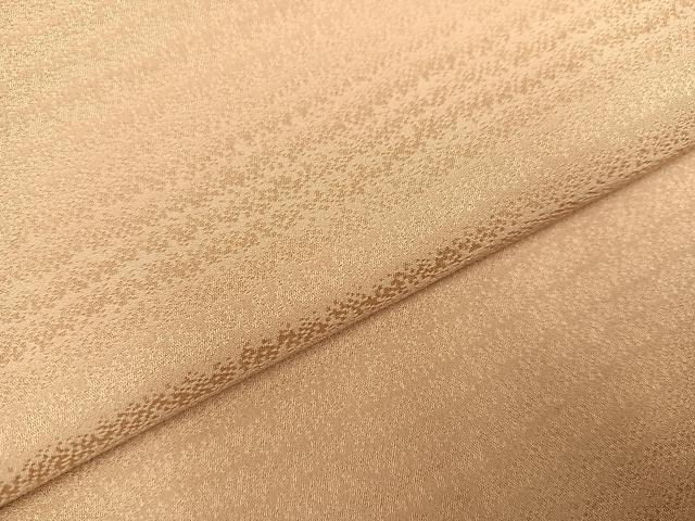 平和屋着物●上質な色無地　横縞地紋　飴色　正絹　逸品　AABB4339ph