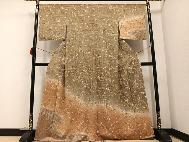 平和屋着物●訪問着 萩 暈し染め 正絹 逸品 AABB4370ph