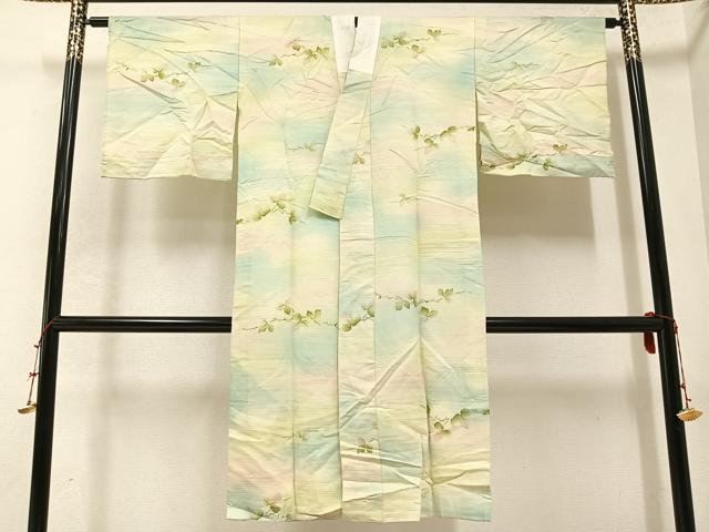 平和屋着物●長襦袢　単衣　蔦の葉文　暈し染め　正絹　逸品　AABB4379ph