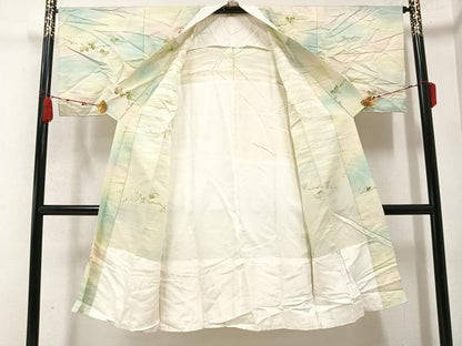 平和屋着物●長襦袢　単衣　蔦の葉文　暈し染め　正絹　逸品　AABB4379ph