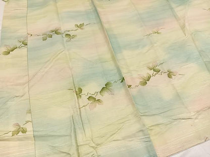 平和屋着物●長襦袢　単衣　蔦の葉文　暈し染め　正絹　逸品　AABB4379ph