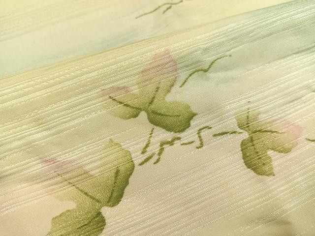平和屋着物●長襦袢　単衣　蔦の葉文　暈し染め　正絹　逸品　AABB4379ph