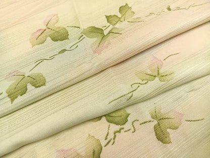 平和屋着物●長襦袢　単衣　蔦の葉文　暈し染め　正絹　逸品　AABB4379ph