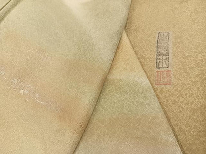平和屋着物●訪問着　作家物　草木染　遠山霞文　暈し染め　金彩　正絹　逸品　AABB4380ph