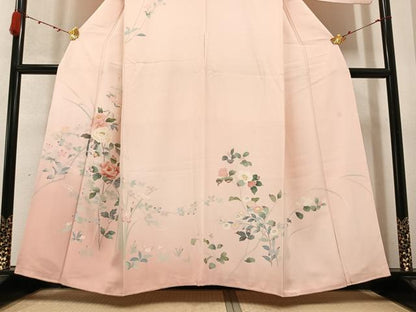 平和屋着物●訪問着 友禅 作家物 枝花文 暈し染め 正絹 逸品 AABB4389ph