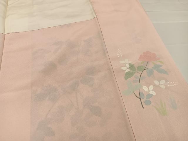 平和屋着物●訪問着 友禅 作家物 枝花文 暈し染め 正絹 逸品 AABB4389ph