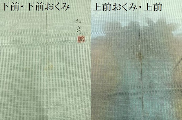 平和屋着物●訪問着　作家物　九洋　草木シルエット　正絹　逸品　未使用　AABB4398ph