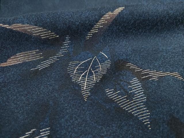 平和屋着物●京の匠日展作家 丹下雄介 訪問着 刺繍 蔦草文 暈し染め 金銀糸 やまと金ラベル 正絹 逸品 AABB4405ck