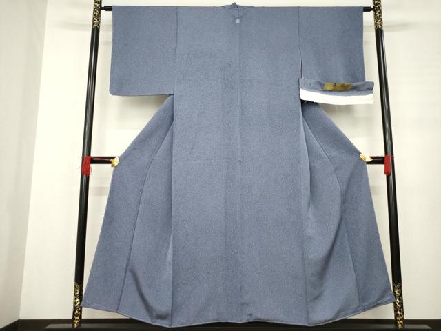 平和屋着物●上質な小紋　蒔糊　利久織　反端付き　正絹　逸品　AABB4414ck