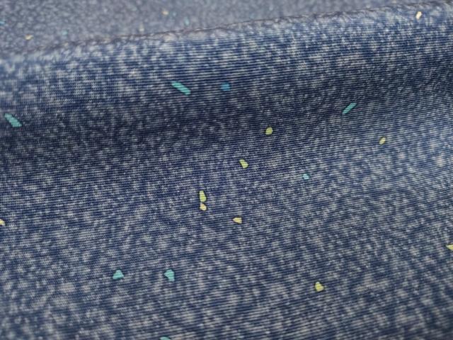 平和屋着物●上質な小紋　蒔糊　利久織　反端付き　正絹　逸品　AABB4414ck