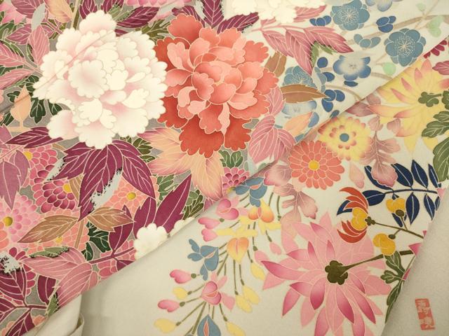 平和屋着物●豪華振袖　友禅　作家物　花車文　正絹　逸品　AABB4435ck