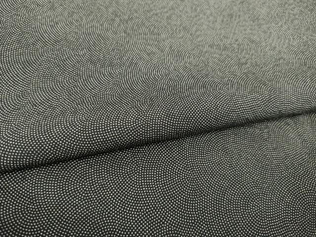 平和屋着物●江戸小紋 作家物 草木染 鮫小紋柄 黒地 正絹 逸品 AABB4444ck