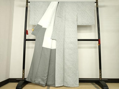 平和屋着物●大変加工の良い総絞り小紋 正絹 逸品 AABB4462ck