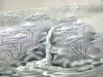 平和屋着物●豪華色留袖 作家物 手描き 樹林風景文 正絹 逸品 AABB4465ck
