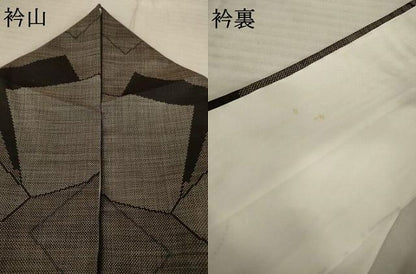 平和屋着物●本場大島紬　カタス9マルキ　色紙重ね文　正絹　逸品　AABB4473ck