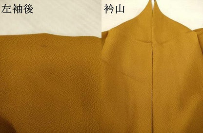 平和屋着物●ファッションデザイナー 花井幸子　色無地　狐色　やまと誂製　正絹　逸品　AABB4474ck