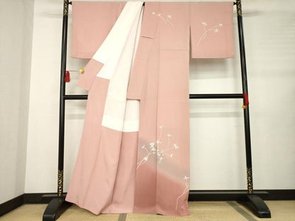 平和屋着物●訪問着 枝花文 暈し染め 正絹 逸品 AABB4476ck