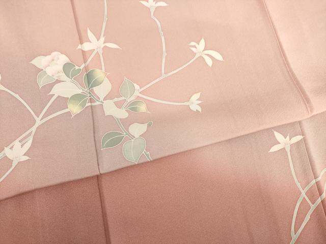 平和屋着物●訪問着 枝花文 暈し染め 正絹 逸品 AABB4476ck
