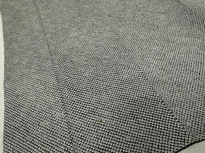 平和屋着物●大変加工の良い総絞り小紋　黒地　正絹　逸品　AABH7029ck